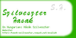 szilveszter hasak business card